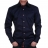 Chemise cintrée Marine opposition à carreaux
