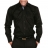 Chemise cintrée Noire opposition motif écossais