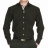 Chemise cintrée noire, opposition rayée, livrée dans son coffret