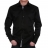 Chemise cintrée Noire opposition vichy/rayures