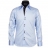 Chemise cintrée poignets napolitains ciel et <a title='Offrir du chocolat à la saint-valentin' href='http://www.familyby.com/boutiques/detailCategorie/4222' style='text-decoration:none; color:#333'><strong>chocolat</strong></a>