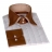 Chemise cintrée rayée taupe double col livrée dans son coffret