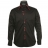 Chemise cintrée sophistiquée col 3 boutons Noire et rouge