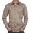 Chemise cintrée Taupe en satin de coton