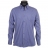 Chemise col américain à rayures bleues et noires