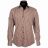 Chemise col italien à rayures marrons <a title='Offrir du chocolat à la saint-valentin' href='http://www.familyby.com/boutiques/detailCategorie/4222' style='text-decoration:none; color:#333'><strong>chocolat</strong></a> et blanches