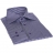Chemise col italien à rayures mauves et blanches