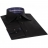 Chemise col italien cintrée Noire en popeline