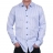 Chemise coupe ajustée Blanche à rayures bleues ciel