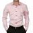 Chemise coupe ajustée Blanche à rayures roses