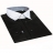 Chemise coupe ajustée noire col blanc