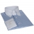 Chemise coupe ajustée rayée bleue ciel col américain blanc