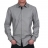 Chemise coupe droite à fines rayures noires