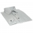 Chemise coupe droite à motifs noirs sur fond blanc