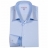 Chemise coupe droite double retors bleu clair uni