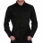 Chemise coupe droite Noire boutons cachés