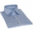 Chemise double col cintrée à rayures bleues ciel et blanches