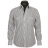 Chemise double col cintrée à rayures noires et blanches