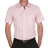 Chemise droite rose, manches courtes à opposition, livrée dans son coffret