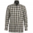 Chemise en coton à carreaux noirs, gris et jaunes à opposition noire