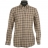 Chemise en coton beige à carreaux noirs, esprit pilou