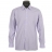 Chemise Fil à Fil en coton parme à fines rayures blanches