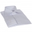 Chemise italienne cintrée blanche tissage chevrons quadrillés