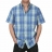 Chemise manches courtes à carreaux bleus Gentleman Farmer
