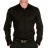 Chemise Noire petit col