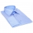 Chemise poignets mousquetaires fines rayures bleues ciel