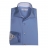 Chemise Poignets Napolitains double retors bleue opposition