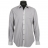 Chemise REPASSAGE FACILE Grise à fines rayures blanches