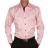 Chemise Rose col italien opposition bleue marine