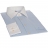 Chemise SANS REPASSAGE fil à fil Bleue ciel col et poignets blancs