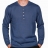 <a title='Offrir un coffret cadeau' href='http://weezoom.tumblr.com/post/12599300822/coffret-cadeau' style='text-decoration:none; color:#333' target='_blank'><strong>Coffret cadeau</strong></a> : Pull col tunisien, Bleu 5 boutons en Laine