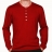 <a title='Offrir un coffret cadeau' href='http://weezoom.tumblr.com/post/12599300822/coffret-cadeau' style='text-decoration:none; color:#333' target='_blank'><strong>Coffret cadeau</strong></a> : Pull col tunisien, Rouge 5 boutons en Laine