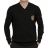 <a title='Offrir un coffret cadeau' href='http://weezoom.tumblr.com/post/12599300822/coffret-cadeau' style='text-decoration:none; color:#333' target='_blank'><strong>Coffret Cadeau</strong></a> : Pull col V Camps United en Laine et en Cachemire Noir