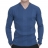 <a title='Offrir un coffret cadeau' href='http://weezoom.tumblr.com/post/12599300822/coffret-cadeau' style='text-decoration:none; color:#333' target='_blank'><strong>Coffret cadeau</strong></a> : Pull en Cachemire col V côtelé Bleu