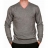 <a title='Offrir un coffret cadeau' href='http://weezoom.tumblr.com/post/12599300822/coffret-cadeau' style='text-decoration:none; color:#333' target='_blank'><strong>Coffret cadeau</strong></a> : Pull en laine Mérinos col V Gris perle