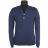 <a title='Offrir un coffret cadeau' href='http://weezoom.tumblr.com/post/12599300822/coffret-cadeau' style='text-decoration:none; color:#333' target='_blank'><strong>Coffret cadeau</strong></a> : Pull en soie Col V à 2 boutons Bleu soutenu
