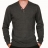 <a title='Offrir un coffret cadeau' href='http://weezoom.tumblr.com/post/12599300822/coffret-cadeau' style='text-decoration:none; color:#333' target='_blank'><strong>Coffret cadeau</strong></a> : Pull en Soie côtelé Up by Renoma col V, 3 boutons, Anthracite