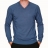 <a title='Offrir un coffret cadeau' href='http://weezoom.tumblr.com/post/12599300822/coffret-cadeau' style='text-decoration:none; color:#333' target='_blank'><strong>Coffret cadeau</strong></a> : Pull en Soie Up by Renoma col V surpiqué Bleu