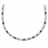 Collier acier motif tribal en résine noire - 53cm reglable 49cm