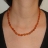 Collier Ambre Olives cognac