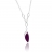 Collier argent marquise pourpre