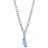 Collier argent rhodié enfant bonbon bleu - 40cm réglable 37