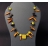 Collier Caral Pistache Noir Orange