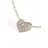 Collier Coeur or blanc