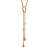 Collier forme y avec noeud 42cm + rall.plaque-or