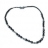 Collier perles argentées et noires